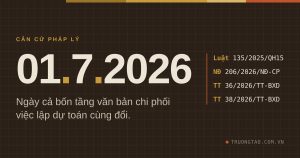 Bốn văn bản làm căn cứ lập dự toán xây dựng có hiệu lực ngày 01/7/2026